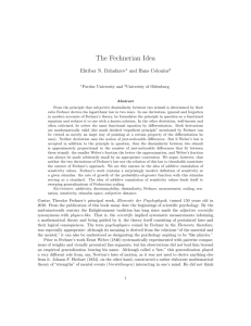 The Fechnerian Idea - Carl von Ossietzky Universität Oldenburg
