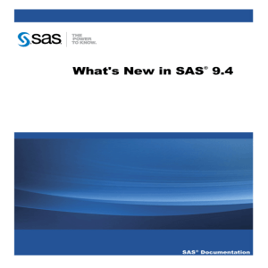 What's New in SAS 9.4