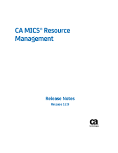 CA MICS Resource Management Release Notes
