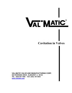 Cavitation in Valves - Val