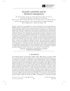 Acoustic cavitation and its chemical consequences