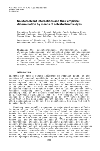 Solute/solvent interactions and their empirical