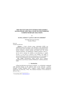 the solvent-solvent interaction energy estimated by spectral