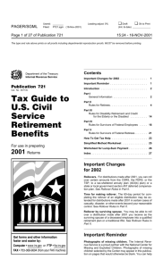 2001 Publication 721 - Uncle Fed's Tax*Board