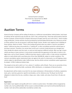 Auction Terms - General Auction Company