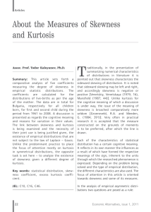 About the Measures of Skewness and Kurtosis