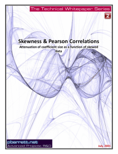 Skewness & Pearson Correlations