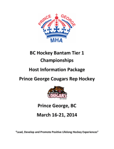 BC Hockey Bantam Tier 1 Championships Host Information