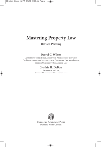 Mastering Property Law - Carolina Academic Press