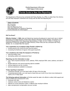 Florida Guide to New Hire Reporting