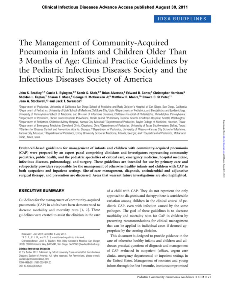 The Management Of Community Acquired Pneumonia In Infants And 0247