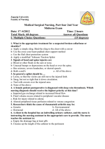 Medical Surgical Nursing, Part four 2nd Year Midterm Exam Date