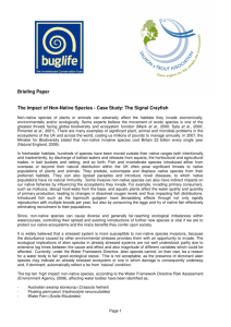 Briefing Paper The Impact of Non-Native Species