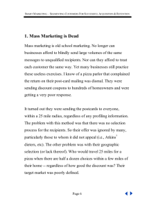 1. Mass Marketing is Dead