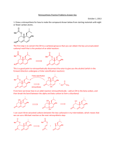 Retrosynthesis Practice Problems Answer Key