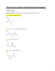 Homework Ch. 20—Carboxylic Acids and Nitriles