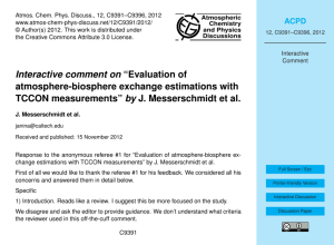 Interactive comment on “Evaluation of atmosphere