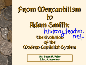 From Mercantilism to Adam Smith