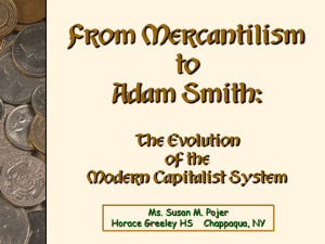 From Mercantilism to Adam Smith