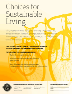 choices for Sustainable Living