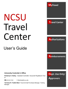 Travel Center User's Guide