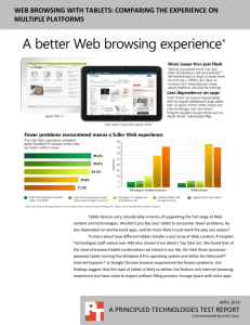 Web browsing with tablets