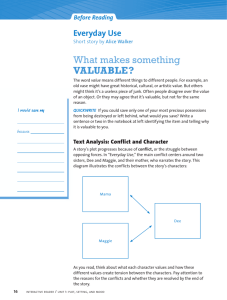 What makes something VALUABLE?