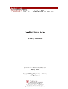 Creating Social Value - Marquette University