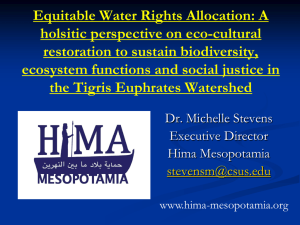 Equitable Water Rights Allocation - UF/IFAS Office of Conferences