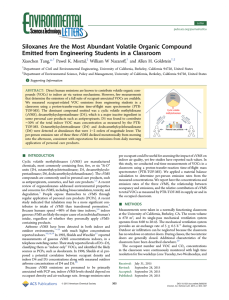 Siloxanes Are the Most Abundant Volatile Organic Compound