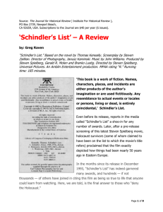 'Schindler's List' – A Review