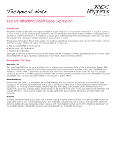 Factors Affecting Blood Gene Expression