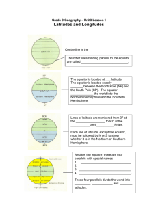 Latitudes and Longitudes