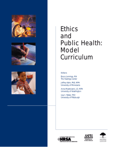 Ethics and Public Health: Model Curriculum
