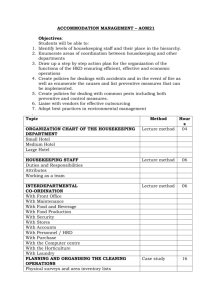 2nd Semester of PG Diploma in Accommodation Operations