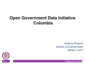 Open Government Data Initiative Colombia