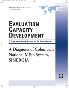 A Diagnosis of Colombia's National M&E System, SINERGIA