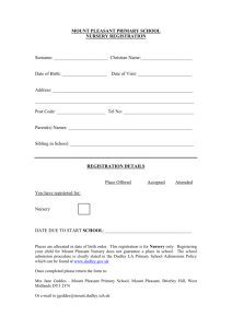 Nursery Application/Registration Form