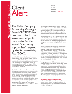 The Public Company Accounting Oversight Board has Proposed