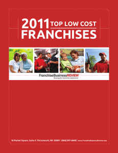 2011 Top Low CosT FRANCHIsEs
