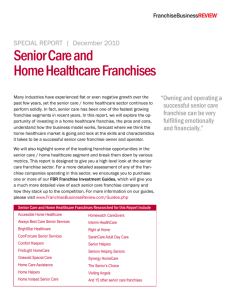 Senior Care and Home Healthcare Franchises