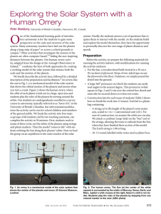 Exploring the Solar System with a Human Orrery - cwsei