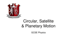 Circular, Satellite & Planetary Motion