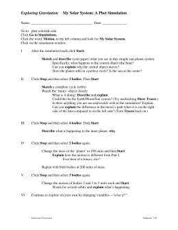 Gravity and Orbital Motion - EHS