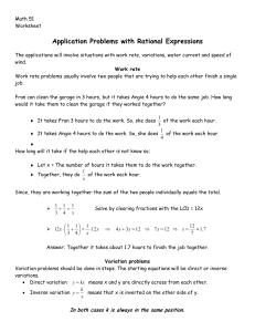 10 Math 51 Application problems with rational expressions