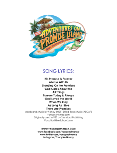 VBS Adventures On Promise Island Lyric Cover