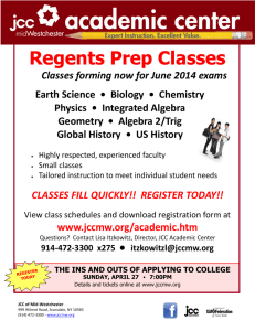 Regents Prep Classes - JCC of Mid