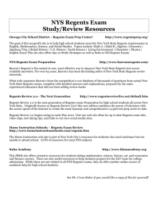 NYS Regents Exam Preparation Resources 11.2010 3