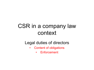 6 Hard law (company law