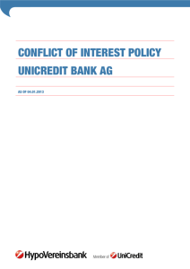 Conflict of interest policy